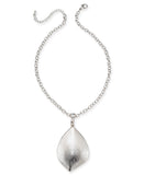 Charter Club Silver-Sculptural Disc Pendant Necklace