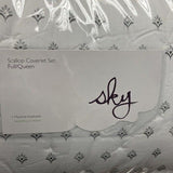 Sky Scallop Reversible Coverlet 100% cotton Full / Queen