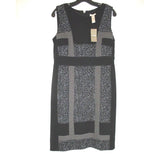 Chicos Ponte Pieced Jacquard Jessa Sheath Dress, Size L/14