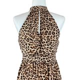 INC Womens Maxi Dress Cheetah-Print Blouson High-Neck