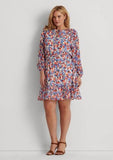 Lauren Ralph Lauren Floral Crinkled Georgette Dress