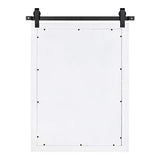 Kate and Laurel Cates Classic Rectangle Framed White Wall Mirror, 24x18