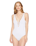 ONeill Womens Salt Water Solids Macrame One Piece Swimsuit, Size Medium