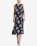American Living Floral-Print A-Line Dress, Size 18