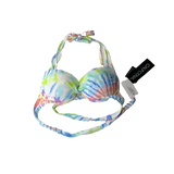 California Waves Tie-Dye Underwire Push-Up Bikini Top, Size Medium