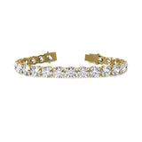 4.00 CT G/VS1 Round Cut Lab Grown Diamond Tennis Bracelet in 14k Yellow Gold
