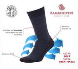 Men’s Bamboo Trouser Socks 6-Pack – Soft Dress Socks
