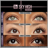 Maybelline Sky High Space Diamond Mascara: Add Dazzling Diamond Shimmer, Unlimited Length & Volume - Perfect for Sensitive Eyes