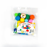 Lino Ponpon - 40-Piece Assorted Craft Ponpons for Arts & Crafts Projects
