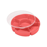 Ideenwelt 5-Compartment Red Snack Box for On-the-Go