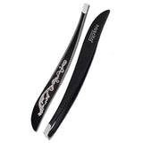 Nascita Stainless Steel Black Tweezers for Precision Grooming