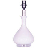 Hampton Bay White and Acrylic Tear Drop Accent Lamp Base