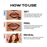 Sacheu Lip Liner STAY-N Peel Off Lip Stain — Long Lasting Matte Lip Tattoo Transfer Proof Lipstain Infused with Hyaluronic Acid & Vitamin E for All Skin Types — Vegan & Cruelty-Free, p-INKED