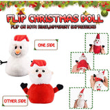 Santa Claus Plush Snowman Toy Double-Sided Christmas Santa Child Gift