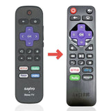 Anderic Substitute for Sanyo 101018E0074 ROKU TV Remote Control [RRLF16]