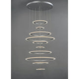 ET2 Saturn II Led 10Light Multi-Light Pendant Matte Silver Finish Matte White
