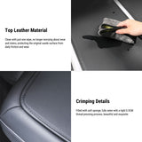 Leather Seat Back Protector with Storage for Model Y | Waterproof | Anti-Kick