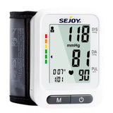 SEJOY Wrist Blood Pressure Monitor Automatic Digital Cuff Heart Rate BP Machine
