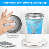 Self Stirring Coffee Mug with Lid Temperature Control 3 Heat Settings