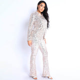 Sequin Button Down Shirt and Pant Set