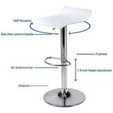Set of 2: Adjustable Swivel Barstools