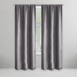 Set of 2: Brushed Textured Blackout Thermal Window Curtain Pair Panel