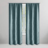 Set of 2: Brushed Textured Blackout Thermal Window Curtain Pair Panel