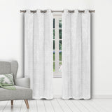Set of 2: Geometric Print Blackout Grommet Curtain Pair Panel