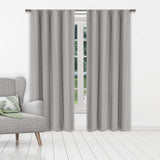 Set of 2: Heavy Solid Textured Blackout Thermal Window Curtain Pair Panel