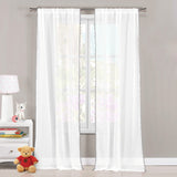 Set of 2: Pompom Semi-Sheer Window Curtain Pair Panel