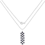 7.68 Carat Genuine Blue Sapphire .925 Sterling Silver Pendant