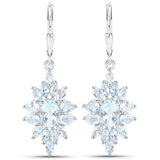 19.18 Carat Genuine Blue Topaz .925 Sterling Silver 3 Piece Jewelry Set (Ring, Earrings, and Pendant w/ Chain)