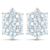 8.80 Carat Genuine Blue Topaz .925 Sterling Silver 3 Piece Jewelry Set (Ring, Earrings, and Pendant w/ Chain)
