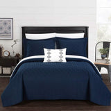 Shaly Quilt Cover Set Interlaced Vine Pattern Quilted Bed