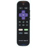 Sharp LC-RCRUS-20 ROKU TV Remote Control | 2019 | Netflix | Hulu | Sling | ATT Now - 398GR10BESPN0006