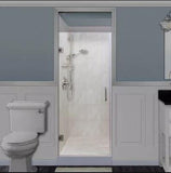 Miseno MSDCFL3072 72H x 30W Frameless Hinged Pivoting Shower Door