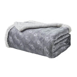 Sheradian Embossed Print Fleece/Sherpa Reversible Throw Blanket