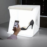 Shibusa Folding Photo Studio Kit Box with 2 LED Light Strips