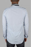 Balmain Men Shirt With Denim Collar