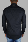 Philipp Plein Men Diamond Cut Ls Skull Shirt