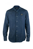 Philipp Plein Men Diamond Cut Ls Skull Shirt