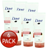 6 Pack Dove Inner Glow Gentle Exfoliating Facial Cleaner 100 Grams