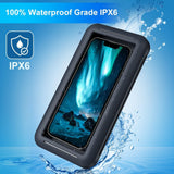 Shower Phone Holder Waterproof Case; Anti-Fog HD Touchscreen Wall Shower Phone Mount For Bathroom Mirror Bathtub Kitchen Fits Cell Phones Under 7.3 Inch