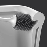 Silicone Head Toilet Brush Quick Draining Clean Tool