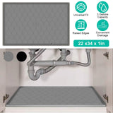 Silicone Under Sink Mat Liner with Drain Hole