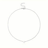 Simple Exquisite Heart-Shaped Pendant Alloy Necklace
