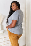 Simply Love US Flag Graphic Cuffed Sleeve T-Shirt for Women's Size S - XL Excellent design
