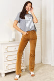 Simply Love US Flag Graphic Cuffed Sleeve T-Shirt for Women's Size S - XL Excellent design