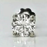 Single 0.40CT Real Genuine Diamond Stud Earring 14k Solid Gold Wow