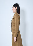 Saint Laurent Women Cotton Serge Crop Jacket